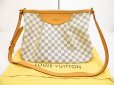 Photo1: LOUIS VUITTON Azur Leather White Messenger&Cross-body Bag Siracusa MM #6023 (1)