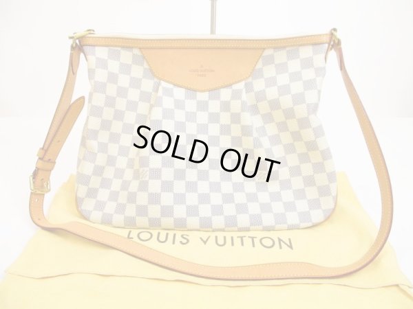 Photo1: LOUIS VUITTON Azur Leather White Messenger&Cross-body Bag Siracusa MM #6023