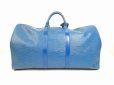 Photo2: LOUIS VUITTON Epi Leather Blue Duffle&Gym Bag Boston Bag Keepall 55 #6028 (2)