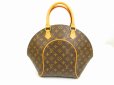 Photo2: LOUIS VUITTON Monogram Leather Brown Hand Bag Purse Ellipse MM #6029 (2)