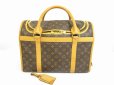 Photo1: LOUIS VUITTON Monogram Leather Brown Dog Carrier Hand Bag Sac Chien 40 #6032 (1)