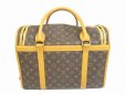 Photo2: LOUIS VUITTON Monogram Leather Brown Dog Carrier Hand Bag Sac Chien 40 #6032 (2)