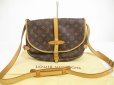 Photo1: LOUIS VUITTON Monogram Leather Brown Cross-body Bag Saumur MM 30 #6038 (1)