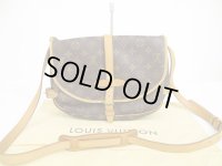 LOUIS VUITTON Monogram Leather Brown Cross-body Bag Saumur MM 30 #6038