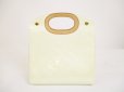 Photo1: LOUIS VUITTON Vernis Patent Leather Pearl White Hand Bag Maple Drive #6039 (1)