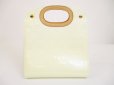 Photo2: LOUIS VUITTON Vernis Patent Leather Pearl White Hand Bag Maple Drive #6039 (2)
