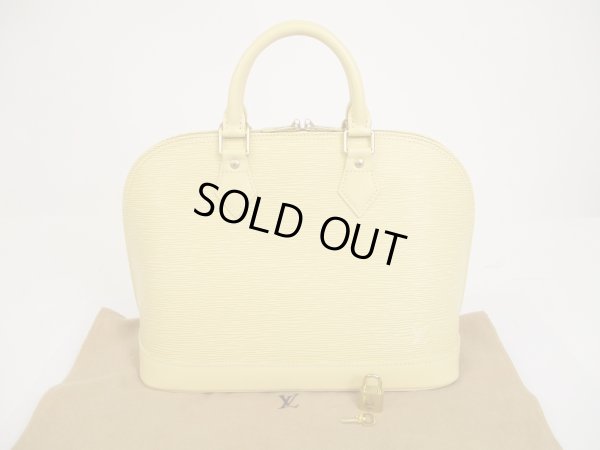 Photo1: LOUIS VUITTON Epi Leather Vanilla Hand Bag Purse Alma #6044