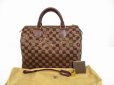 Photo1: LOUIS VUITTON Damier Leather Sequins Brown Hand Bag Purse Speedy30 #6048 (1)