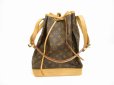 Photo1: LOUIS VUITTON Monogram Leather Brown Shoulder Bag Purse Noe #6055 (1)