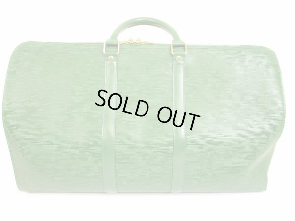 Photo2: LOUIS VUITTON Epi Leather Green Duffle&Gym Bag Hand Bag Keepall 50 #6062