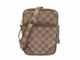 Photo1: LOUIS VUITTON Damier Leather Brown Special Order Crossbody Bag Danube #6078 (1)