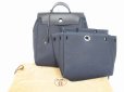 Photo1: HERMES Herbag PM Black Canvas&Leather 2 in 1 Backpack Bag Purse #6092 (1)