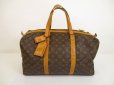 Photo1: LOUIS VUITTON Monogram Leather Brown Duffle&Gym Bag Sac Souple 45 #6096 (1)