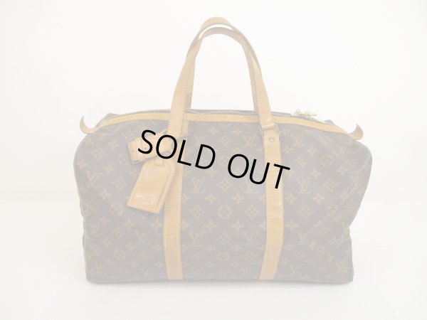 Photo1: LOUIS VUITTON Monogram Leather Brown Duffle&Gym Bag Sac Souple 45 #6096