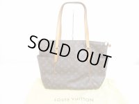 LOUIS VUITTON Monogram Leather Brown Tote&Shoppers Bag Totally MM #6097