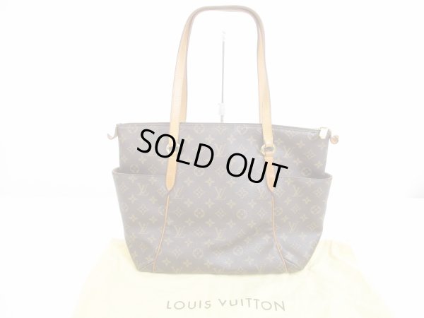 Photo1: LOUIS VUITTON Monogram Leather Brown Tote&Shoppers Bag Totally MM #6097