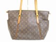 Photo2: LOUIS VUITTON Monogram Leather Brown Tote&Shoppers Bag Totally MM #6097 (2)