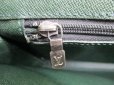 Photo10: LOUIS VUITTON Taiga Leather Green Clutch Bag Document Case Volga #3926