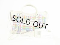 BALENCIAGA Leather Multicolor Hand Bag w/Strap The City #5381