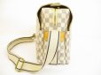 Photo4: LOUIS VUITTON Damier Azur Leather White Crossbody Bag Purse Naviglio #6118