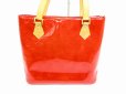 Photo2: LOUIS VUITTON Vernis Patent Leather Red Tote&Shoppers Bag Houston #6127 (2)