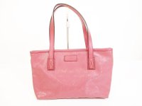 GUCCI Imprimee Pink PVC Tote&Shoppers Bag Purse Small Size #6131