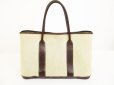 Photo2: HERMES Garden Party PM Canvas&Leather Beige Tote Bag Purse #6133 (2)