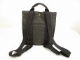 Photo2: HERMES Canvas Her Line Grays Backpack Bag MM w/Lock and Key #6149 (2)