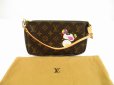 Photo1: LOUIS VUITTON Monogram Leather Brown Murakami Panda Accessories Pouch #6152 (1)