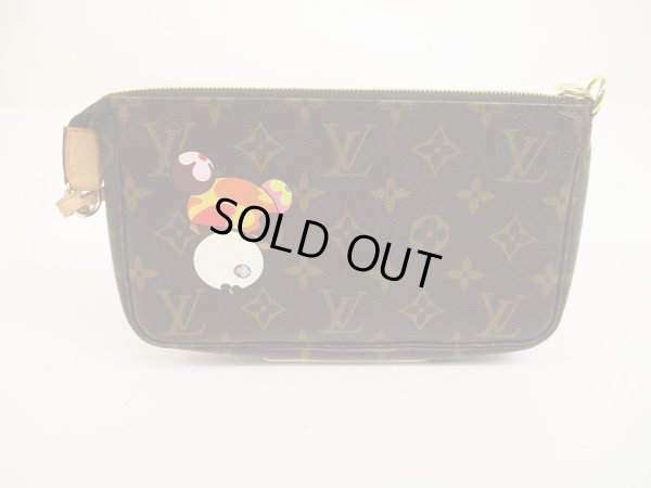 Photo2: LOUIS VUITTON Monogram Leather Brown Murakami Panda Accessories Pouch #6152