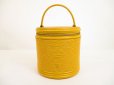 Photo1: LOUIS VUITTON Epi Leather Yellow Hand Bag Cosmetic Bag Cannes #6155 (1)