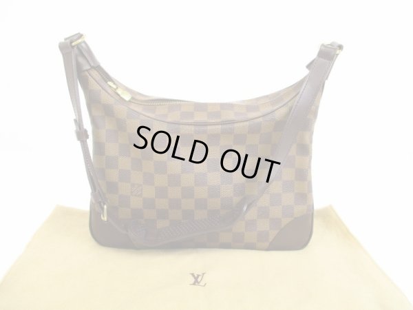 Photo1: LOUIS VUITTON Special Order Damier Leather Brown Shoulder Bag Boulogne 30 #6167