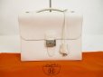 Photo1: HERMES Veau Epson Leather White Briefcase Business Bag Sac A Depeche 27 #6173 (1)
