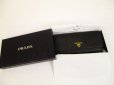 Photo12: PRADA Saffiano Leater Black and Pink Bi-fold Long Wallet #6180