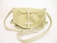 Photo1: LOUIS VUITTON Mini Lin Canvas White Crossbody Bag SaumurMM 30 #6191 (1)