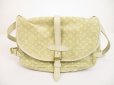 Photo2: LOUIS VUITTON Mini Lin Canvas White Crossbody Bag SaumurMM 30 #6191 (2)