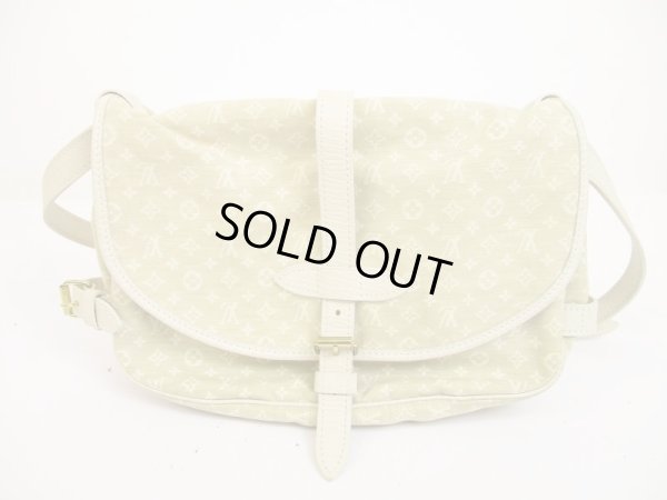 Photo2: LOUIS VUITTON Mini Lin Canvas White Crossbody Bag SaumurMM 30 #6191