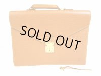 LOUIS VUITTON Epi Leather Brown Briefcase Business Bag Ambassador #6211