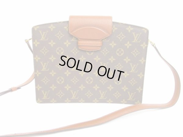 Photo1: LOUIS VUITTON Monogram Leather Brown Messenger&Cross-body Bag Courcelles #6223