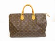 Photo1: LOUIS VUITTON Monogram Leather Brown Hand Bag Purse Speedy40 #6226 (1)