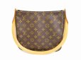 Photo1: LOUIS VUITTON Monogram Leather Brown Shoulder Bag Looping MM #6228 (1)