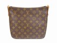 Photo2: LOUIS VUITTON Monogram Leather Brown Shoulder Bag Looping MM #6228 (2)