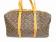 Photo2: LOUIS VUITTON Monogram Leather Brown Duffle&Gym Bag Sac Souple 45 #6233 (2)