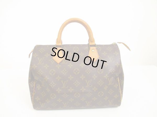 Photo1: LOUIS VUITTON Monogram Leather Brown Hand Bag Purse Speedy30 #6234