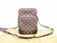 Photo1: LOUIS VUITTON Specal Order Damier Leather Brown Crossbody Bag Amazon #6236 (1)