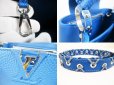 Photo9: LOUIS VUITTON Taurillon Leather Blue Hand Bag w/Strap Cupcines BB #6240