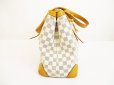 Photo3: LOUIS VUITTON Azur Leather White Tote&Shoppers Bag Hampstead MM #6262