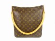 Photo1: LOUIS VUITTON Monogram Leather Brown Shoulder Bag Purse Looping GM #6263 (1)