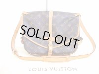 LOUIS VUITTON Monogram Leather Brown Crossbody Bag Saumur MM 30 #6278
