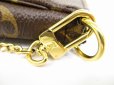 Photo11: LOUIS VUITTON Monogram Leather Brown Mini Accessories Chain Pouch #6280